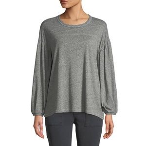 THE GREAT | The Curve Blouson-Sleeve Crewneck Tee